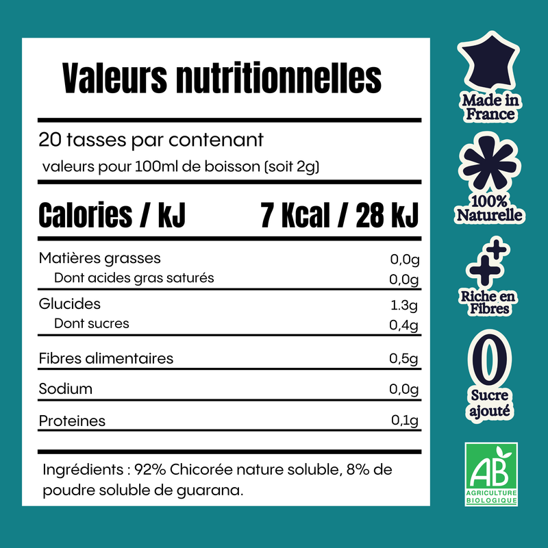 Chicorée & guarana bio