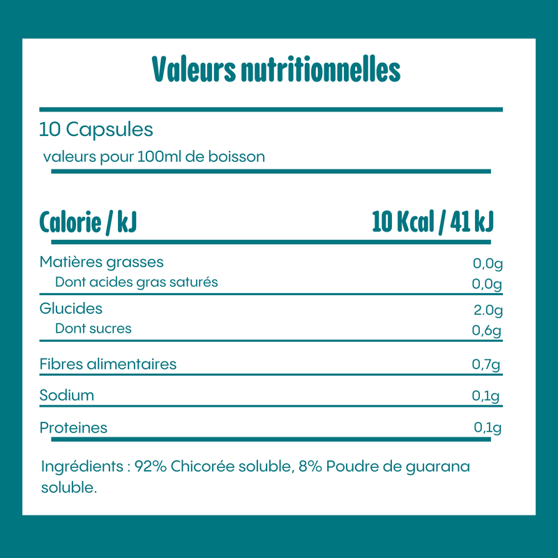 Capsules chicorée & Guarana
