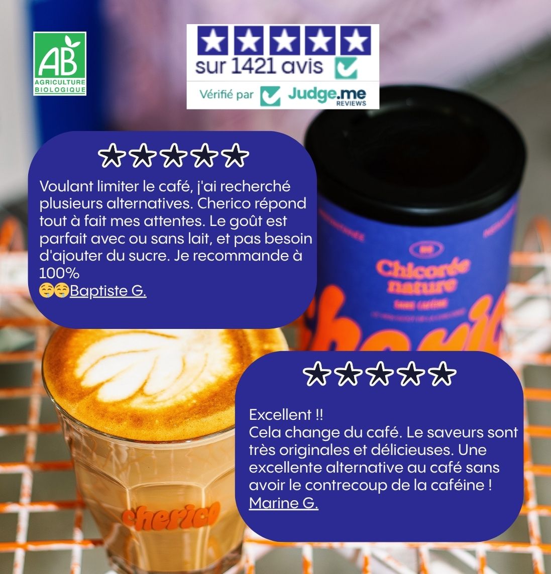 Instant Chicory 80g - 100% Organic - High in Fiber - Natural